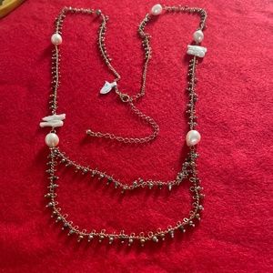Fresh water pearl & crystal beads Necklaces